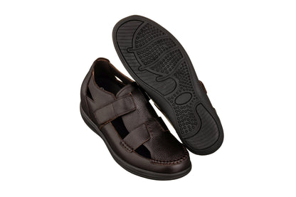 K2662 - 3.2 Inches Taller (Dark Brown) - Casual Fisherman Sandal