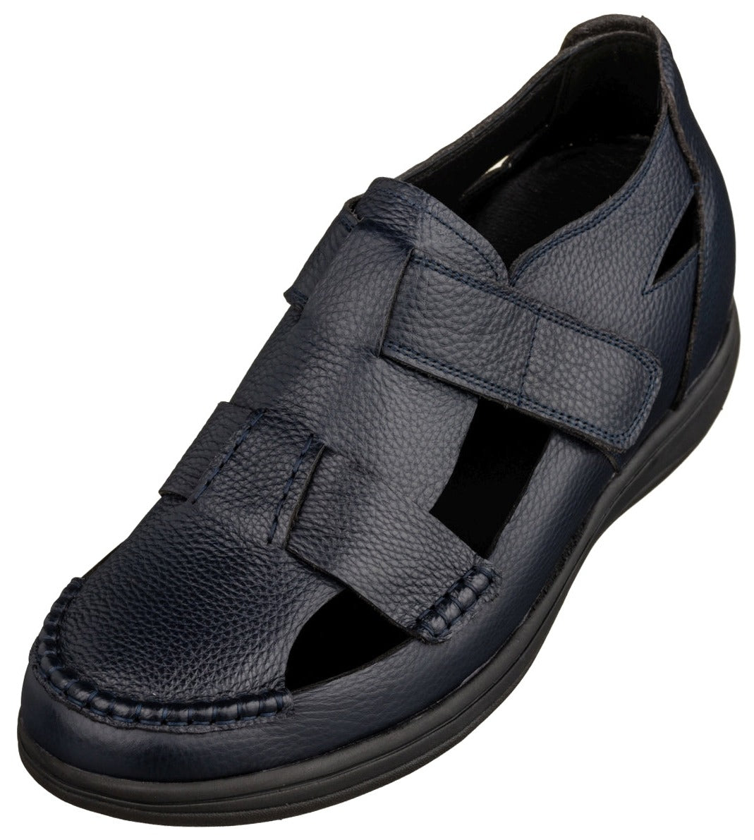 K2663 - 3.2 Inches Taller (Navy Blue) - Casual Fisherman Sandal