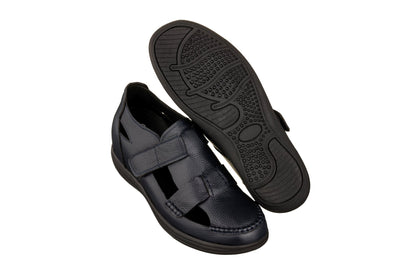 K2663 - 3.2 Inches Taller (Navy Blue) - Casual Fisherman Sandal