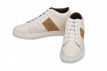 K53101 - 2.8 Inches Taller (Beige White) - Men's Shoes