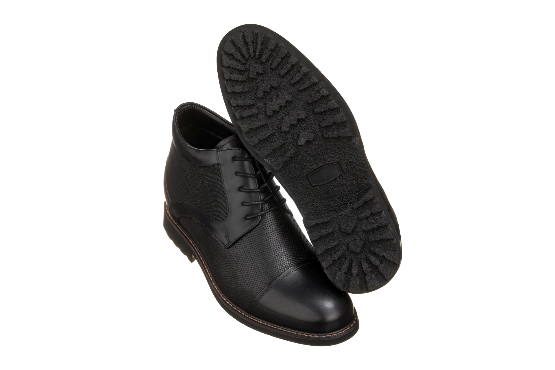 Y41088 - 3.2 Inches Black Leather Men's Boots