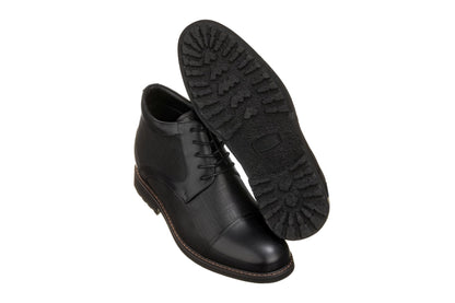 Y41088 - 3.2 Inches Black Leather Men's Boots