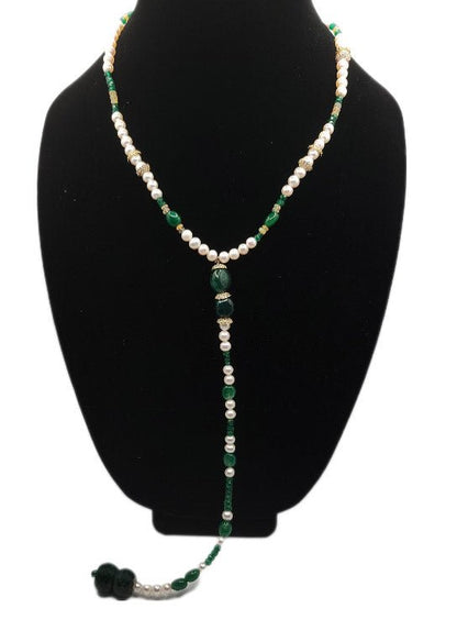 Emerald and Pearl Necklace