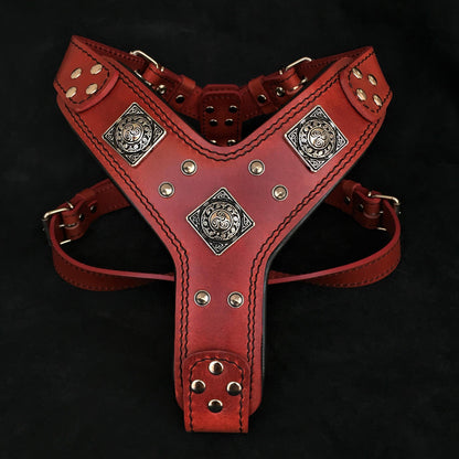 The "Eros" Dog Harness. Red
