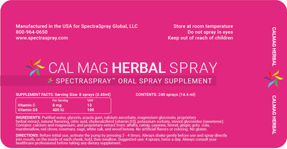 CALMAG+ D3 HERBAL MINERAL ELECTROLYTE Supplement Spray