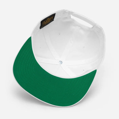 Flat Bill Cap – Classic High-Profile Snapback Hat