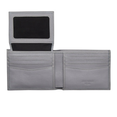 Carry-It-All Bifold Men's Leather Wallet (American Flag optional)