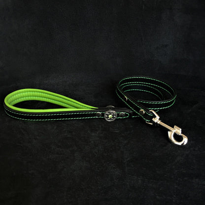 "Bijou" Big Dog Harness. Black & Green