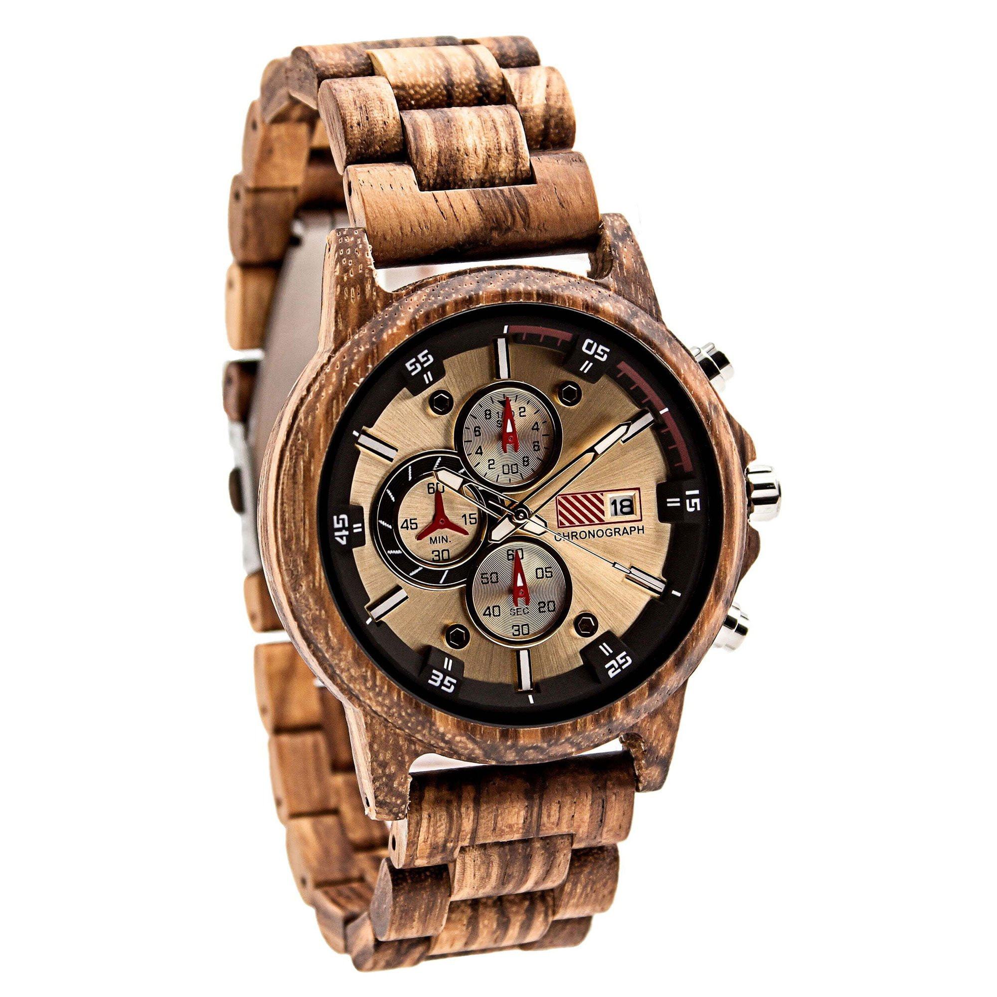 Groomsmen Set of 4 Wooden Watch Zebra | Multa