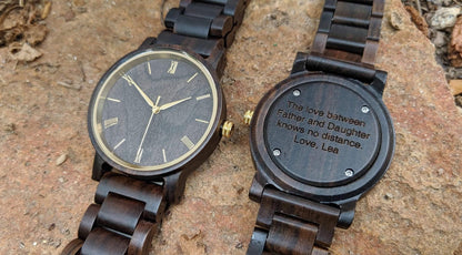 Groomsmen Set Of 5 Wooden Watches - Ebony Arce