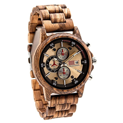 Men's Groomsmen Set of 6 Wooden Watch Zebra | Multa