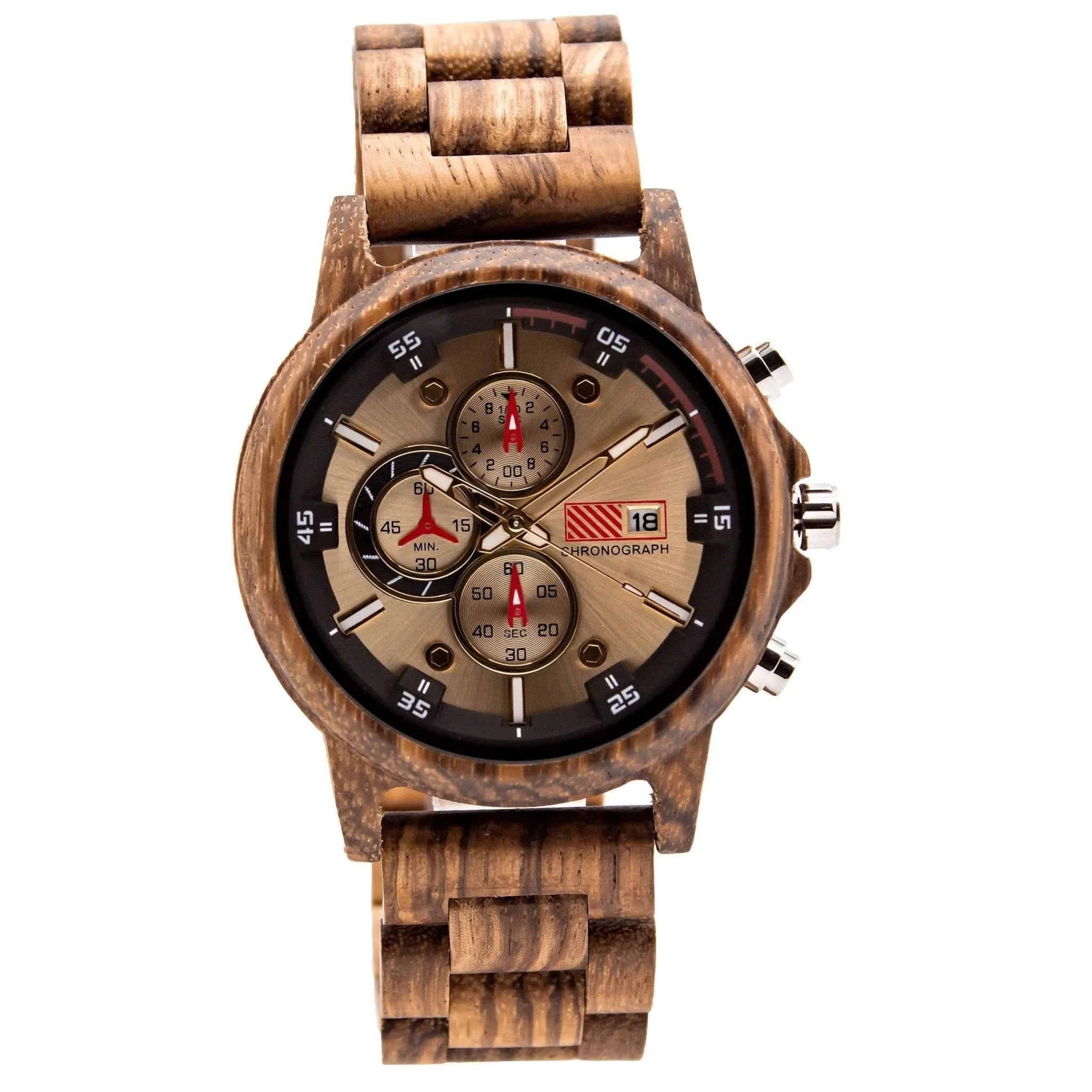 Groomsmen Set of 6 Wooden Watch Zebra | Multa
