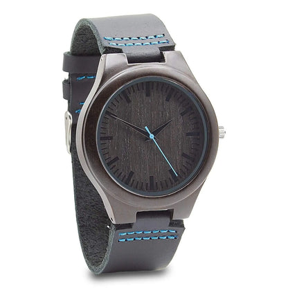 Groomsmen Set Of 6 Wooden Men's Watches - Blue Energico