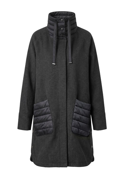 Iki Mixed Media Cocoon Coat