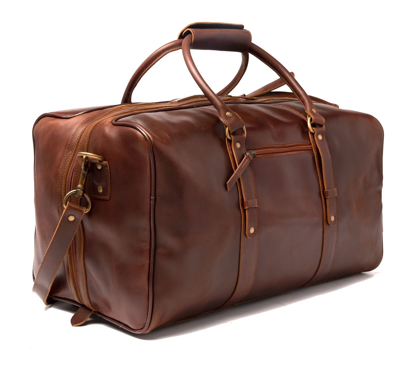 Full Grain Leather Weekender Duffel Bag