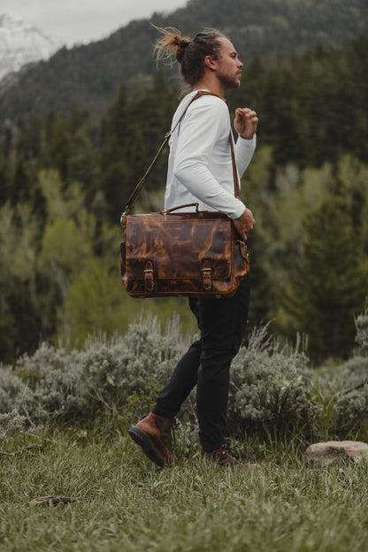 Sitka Leather Messenger Bag