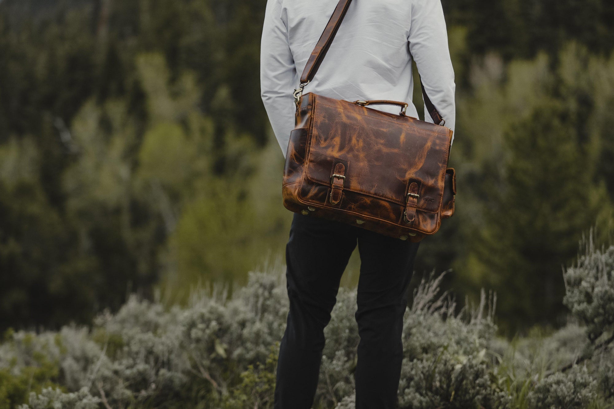 Sitka Leather Messenger Bag