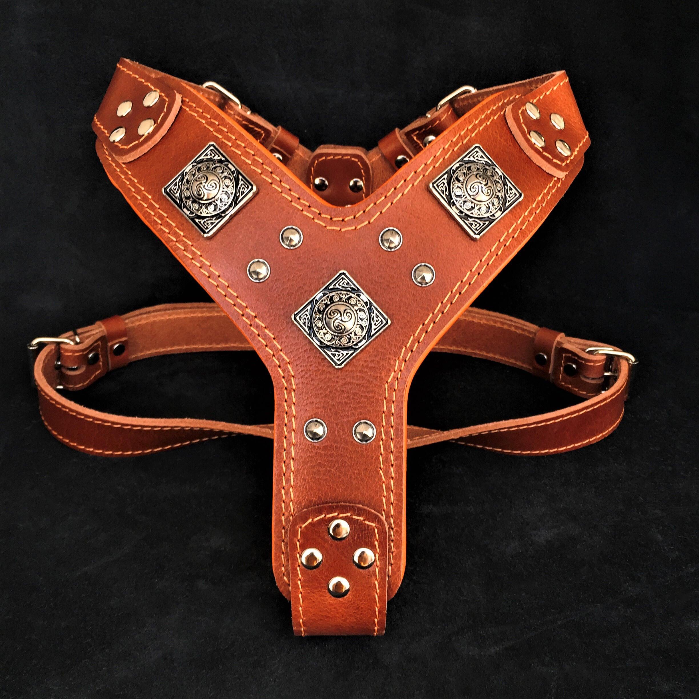 The "Eros" Dog Harness. Brown