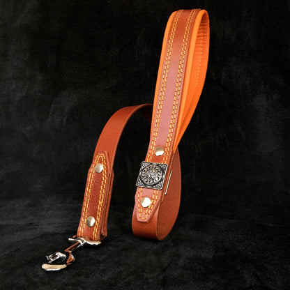 The "Eros" Dog Collar 2.5-inch Wide. Brown