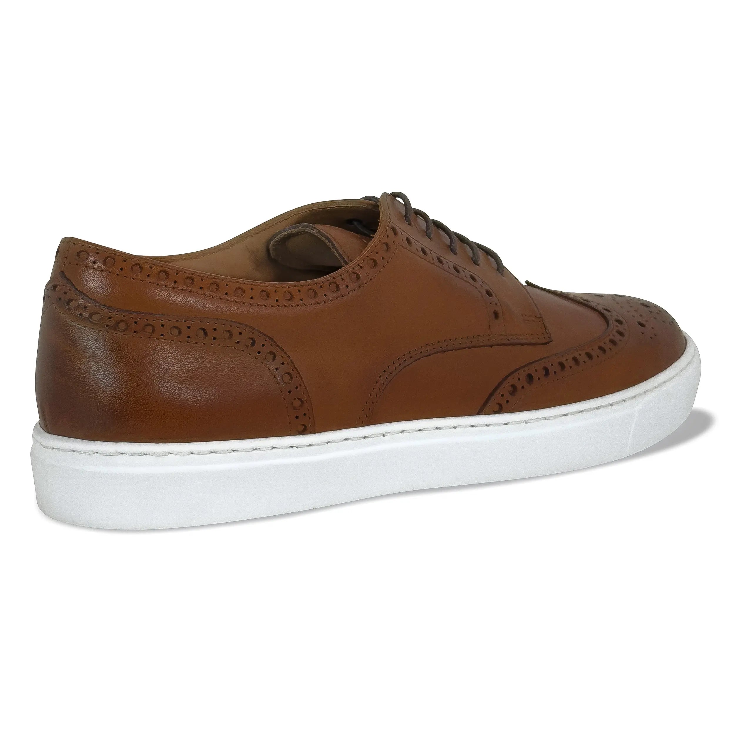 Men's Don Giovanni Wingtips Sneakers - Cognac w/ White Sole