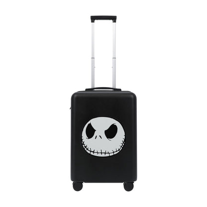 Jack Skellington Face 22.5" Black Carry-On Suitcase Luggage