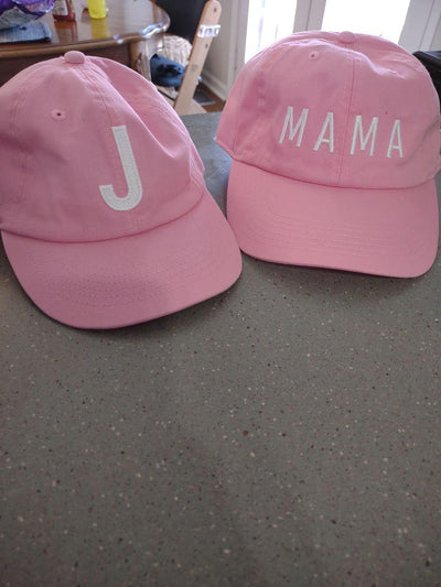 Light Pink Letter Baseball Hat