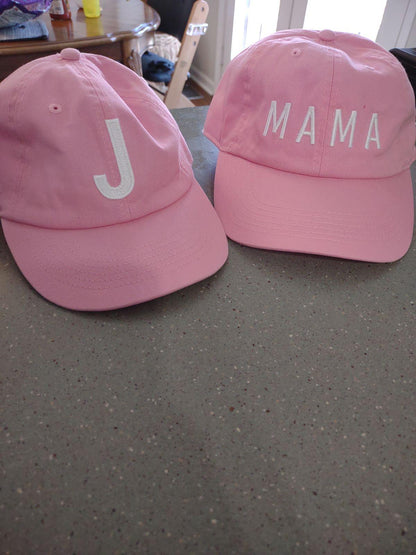 Light Pink Letter Baseball Hat