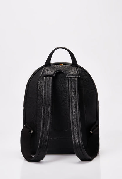 Lightweight Leather Zipper Backpack