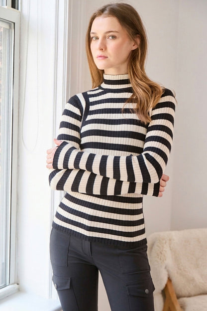 Linh Engineered Stripe Sweater Top