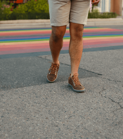 Classic Walker Grounding Shoes • Brown and Grey Leather