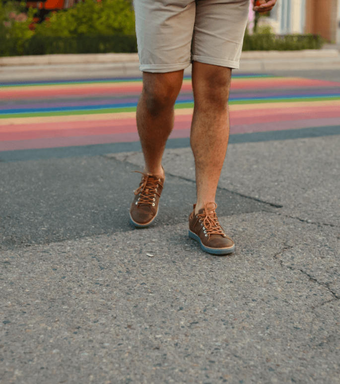 Classic Walker Grounding Shoes • Brown and Grey Leather