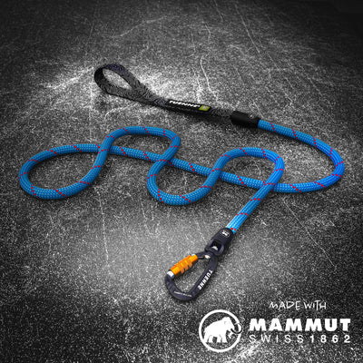 Rope Dog Leash with Auto-Locking Carabiner – 9.5mm Mammut Rope | Marine Blue