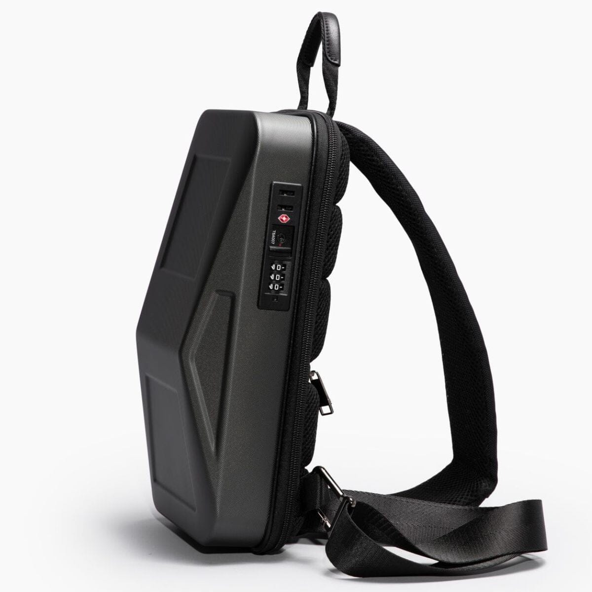 CYBER SLING: TESLA CYBERTRUCK-INSPIRED (7L, USB PORT, CROSSBODY, TSA LOCK, MESSENGER BAG)