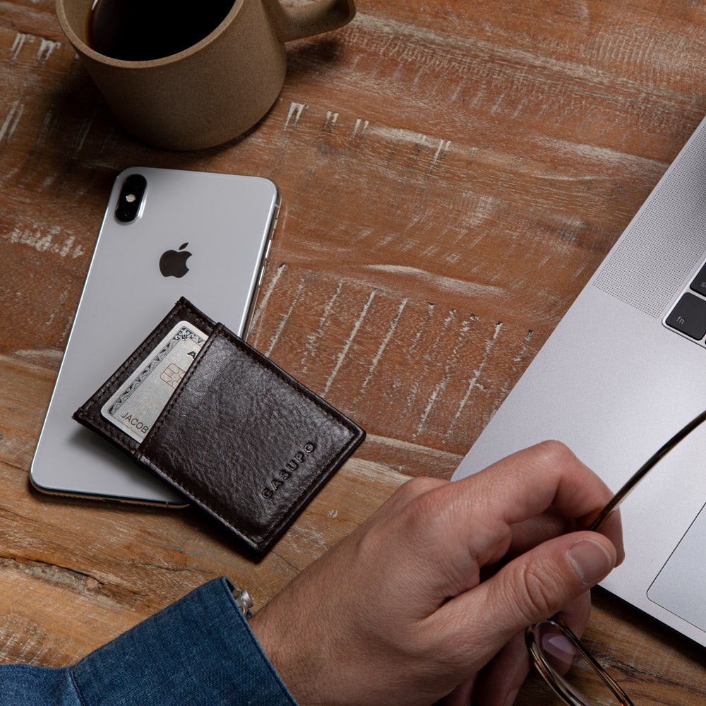 Minimalist Card Holder Wallet - Brown
