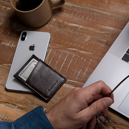 Minimalist Card Holder Wallet - Brown