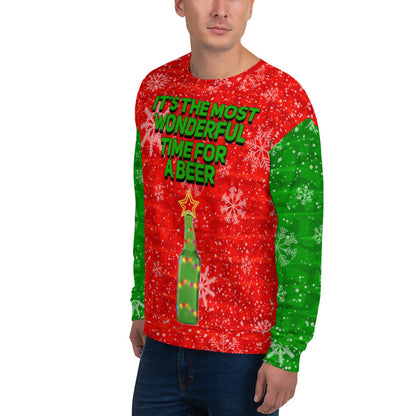 It's the Most Wonderful Time for A Beer Ugly Christmas Sweatshirt