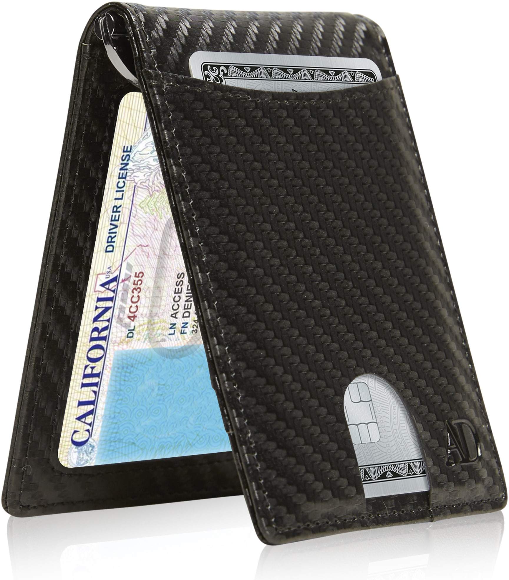 Money Clip Bifold Wallet with Pull Strap