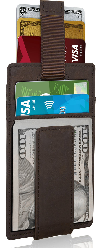 Vegan Leather Money Clip Card Holder