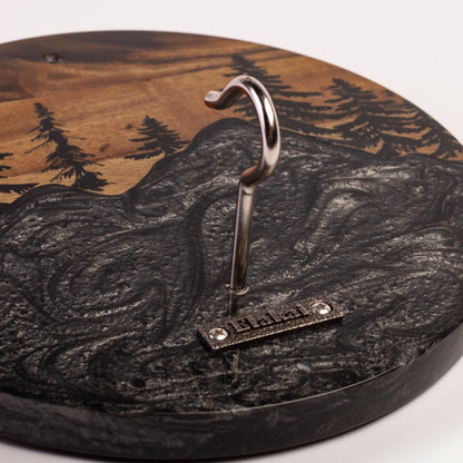 Mountain Acacia Wood Hook and Ring Toss Game