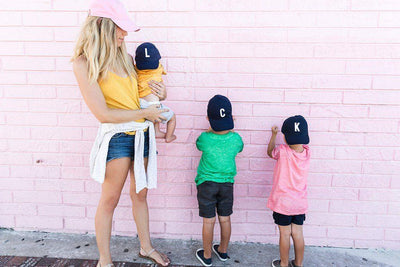 Navy Blue Letter Baseball Hat