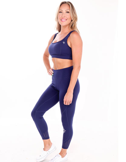 HydroFlex Cut Out Leggings. Blue