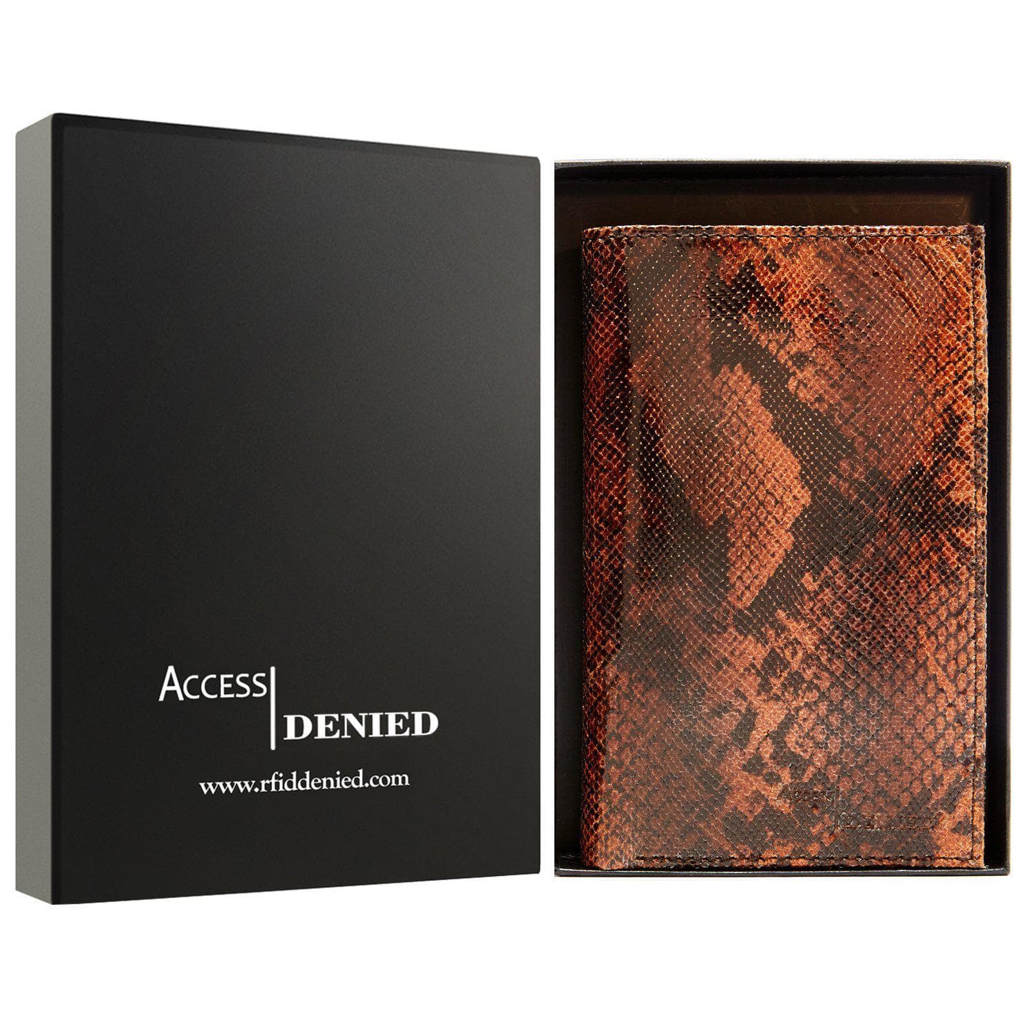 Leather Snakeskin Passport Holder