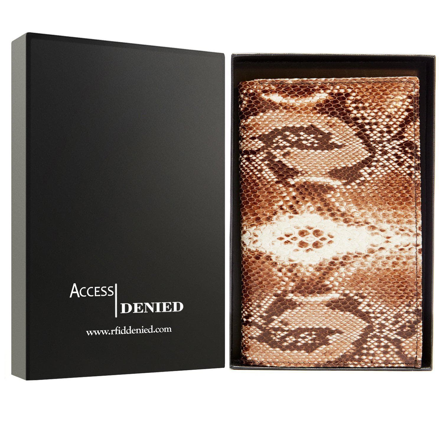 Leather Snakeskin Passport Holder