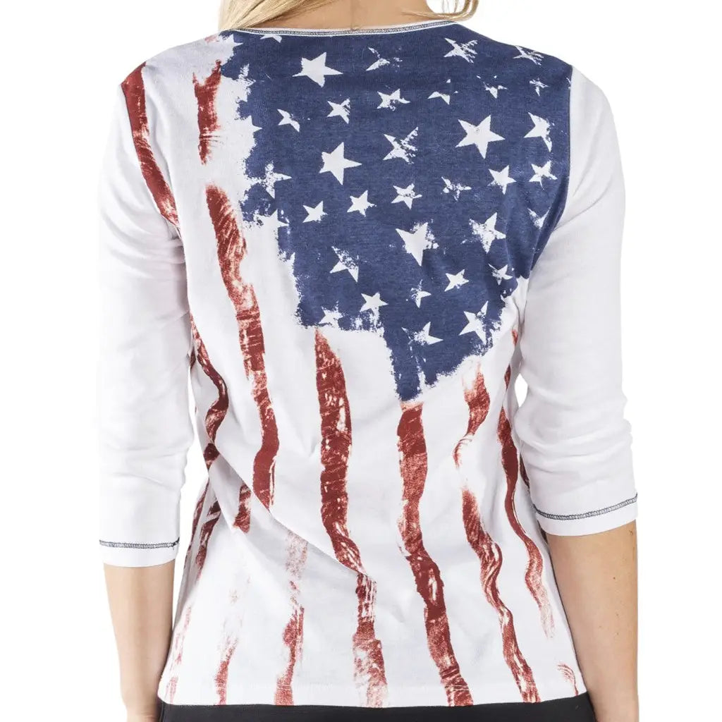 Women's Old Glory 3/4 Sleeve Top