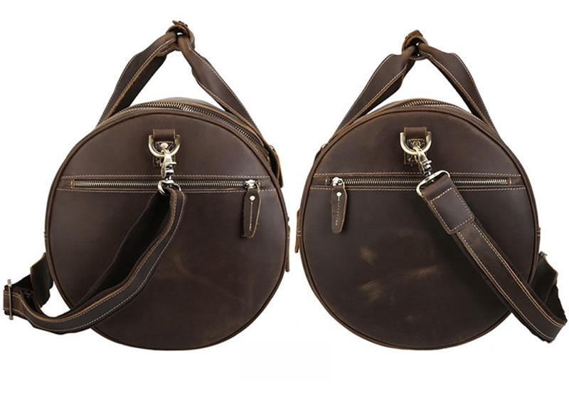 The Wainwright Weekender | Round Vintage Leather Duffel