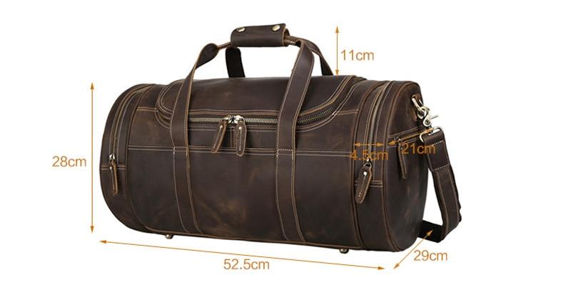 The Wainwright Weekender | Round Vintage Leather Duffel