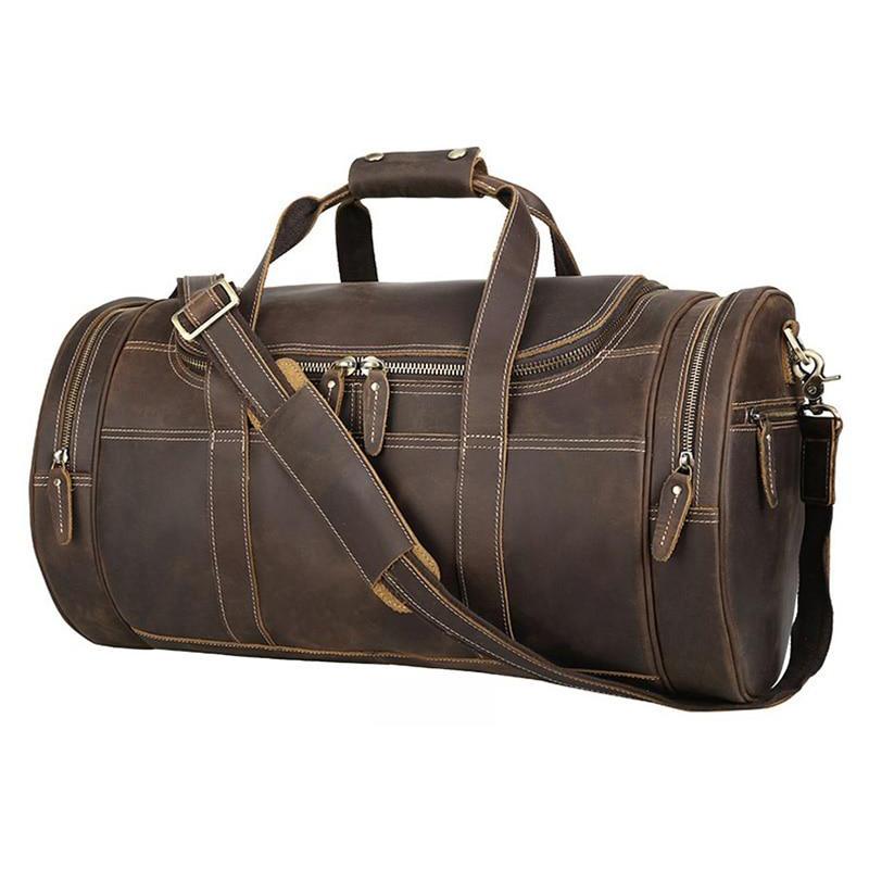 The Wainwright Weekender | Round Vintage Leather Duffel