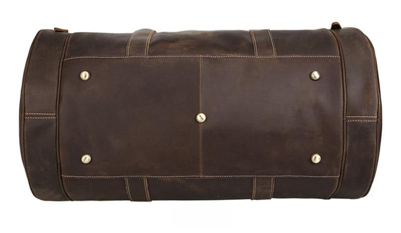 The Wainwright Weekender | Round Vintage Leather Duffel