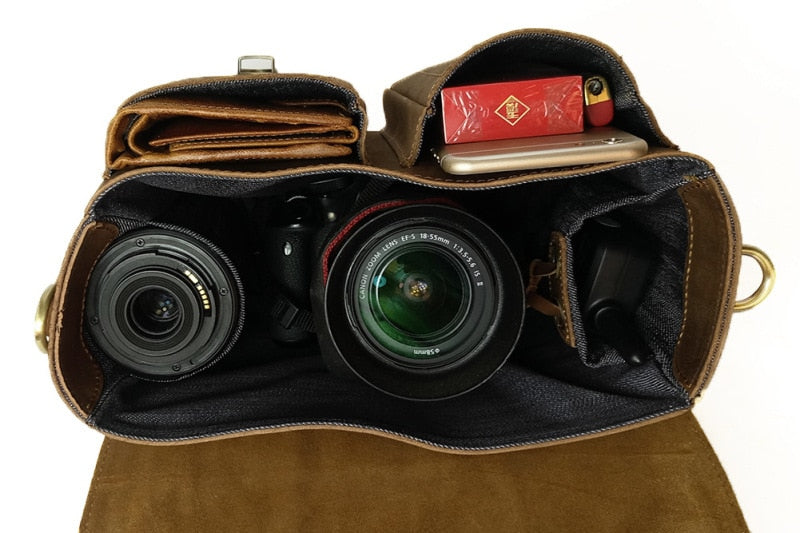 The Faust Leather Camera Bag | Crossbody Vintage Camera Messenger Bag