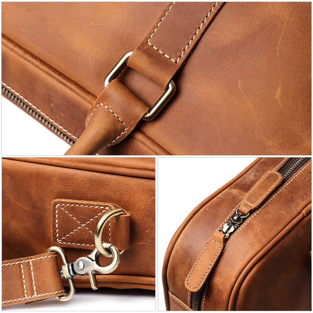 The Bjorn Leather Laptop Bag | Vintage Leather Briefcase